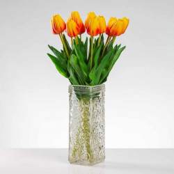 Umelý tulipán BEATA oranžový. Cena uvedená za 1 kus.