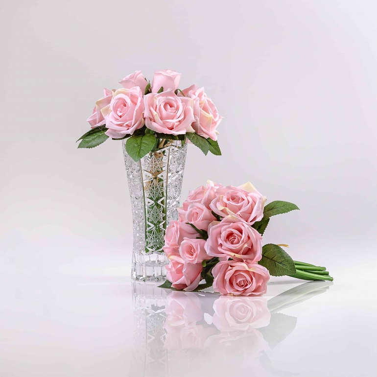 Umelá kytička ruží TERÉZIA ružová
