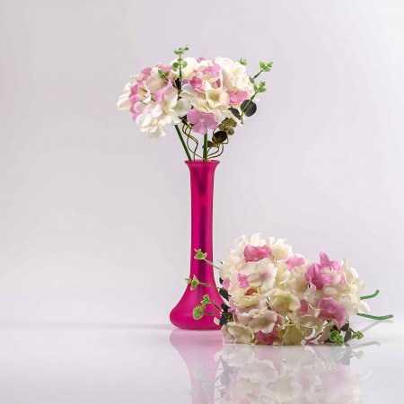 Kytička hortenzií PENELOPE ružovo-biela.