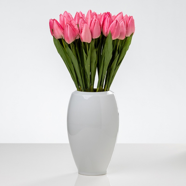 Umelý tulipán ALAN  v ružovej farbe dlžka 50 cm. Cena uvedená za 1 kus.