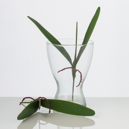 Umelý list orchidey ZDENKA. Cena je uvedená za 1 kus.