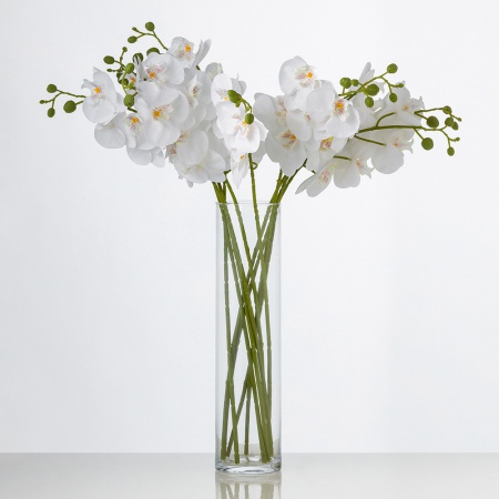 Umelá orchidea JOHANA biela. Cena je uvedená za 1 kus.