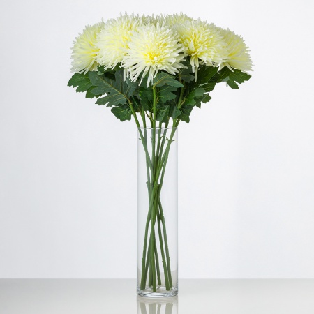 Umelá chryzantéma XL FRANCESKA krémová. Cena je uvedená za 1 kus.