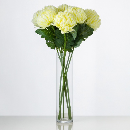 Umelá chryzantéma XL FILOMÉNA krémová. Cena je uvedená za 1 kus.