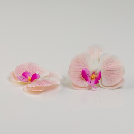 Umelá hlava kvetu orchidee MIRIAM v jemno-ružovej farbe