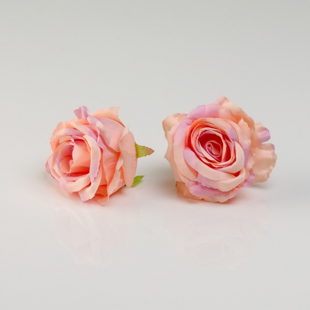 Umelá hlava kvetu ruže MICHAELA ružová. Cena uvedena za  1 kus.