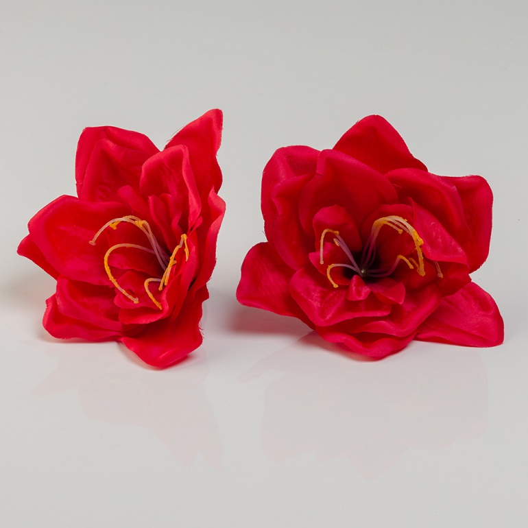 Umelá hlava kvetu amarylis RENÉ červený. Cena uvedená za 1 kus.
