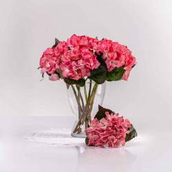Umelá hortenzia EVA ružová. Cena uvedená za 1 kus.