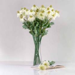 Umělá echinacea LUCIE bílá. Cena uvedena za 1 kus.